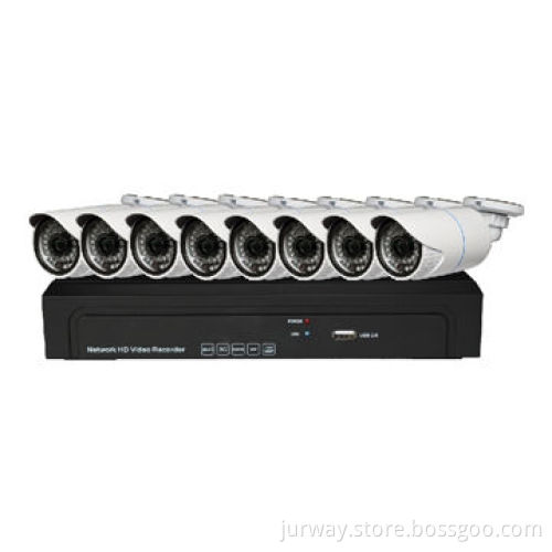 NVR and IPC Home Kit with 1 x NVR, 8 x 1.0MP IP Cameras, DM365, Supports 8CH 720/960/1,080P